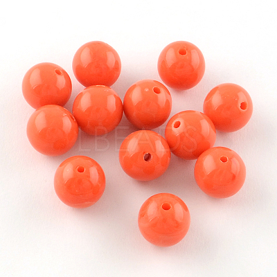 Round Imitation Gemstone Acrylic Beads OACR-R029-8mm-16-1