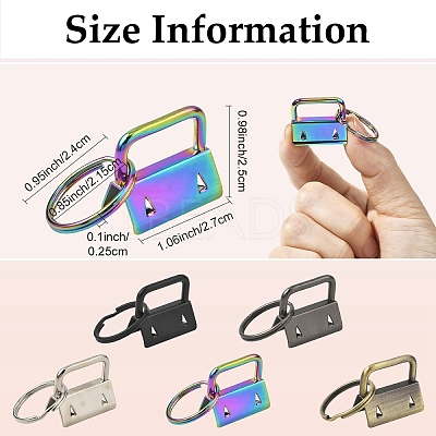 30Pcs 5 Colors Iron Ribbon Ends IFIN-YW0004-02-1
