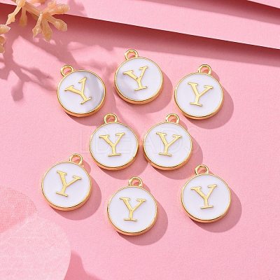 Golden Plated Alloy Charms X-ENAM-S118-01Y-1
