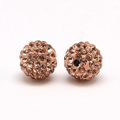 Polymer Clay Rhinestone Beads RB-A053-8mm-25-1