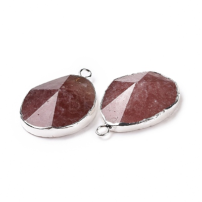 Natural Strawberry Quartz Pendants G-I207-14K-S-1
