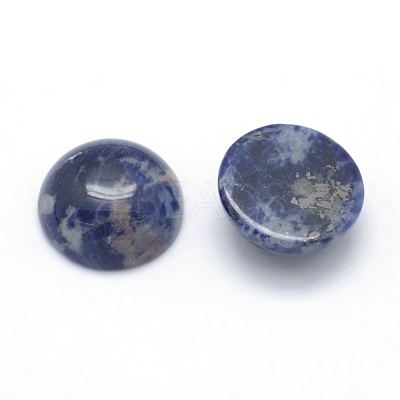 Natural Sodalite Cabochons G-P393-R45-8MM-1