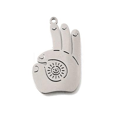 201 Stainless Steel Pendants STAS-S176-18P-1