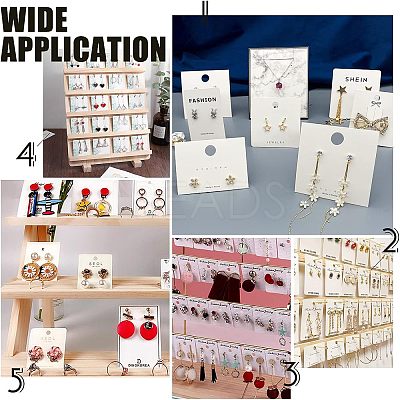 150 Pcs 5 Styles Paper Display Cards CDIS-CA0001-09-1