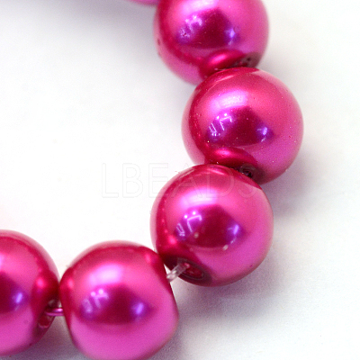 Baking Paint Pearlized Glass Pearl Round Bead Strands X-HY-Q003-6mm-17-1
