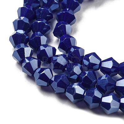 Opaque Solid Color Electroplate Glass Beads Strands LS-GLAA-F029-P4mm-C10-1