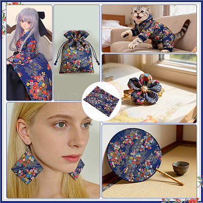 Japanese-style Cotton Fabric DIY-WH0780-30B-1