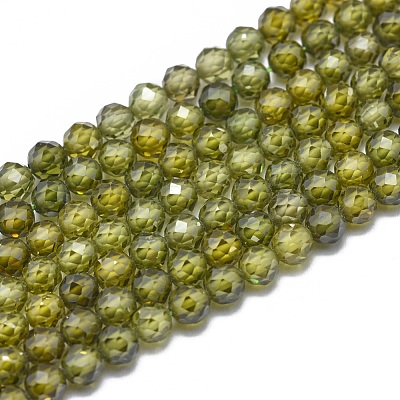 Cubic Zirconia Beads Strands G-G792-47-07C-1