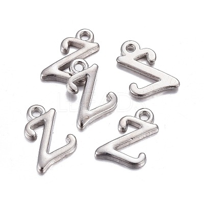 Platinum Plated Alloy Letter Pendants LS-PALLOY-J718-01P-Z-1