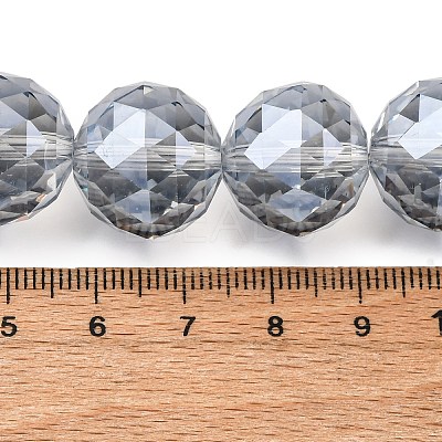 Transparent Electroplate Glass Beads Strands EGLA-N002-34G-F03-1
