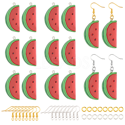 100Pcs DIY Watermelon Shape Dangle Earring Making Kits DIY-NB0005-30-1