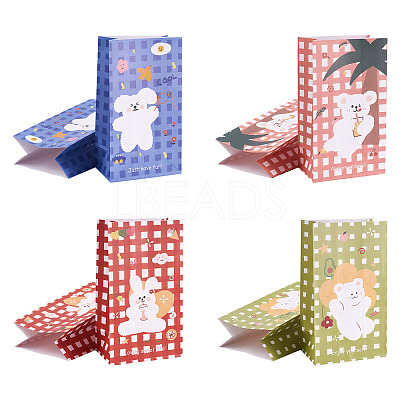 12Pcs 6 Color Rectangle Paper Candy Bags CARB-MB0001-09-1
