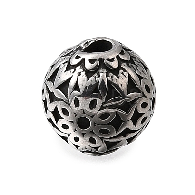 Engraved 304 Stainless Steel Beads STAS-H263-17AS-06-1