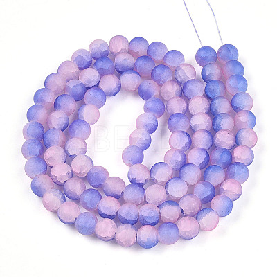 Crackle Glass Beads Strands GLAA-N009-10mm-08-1