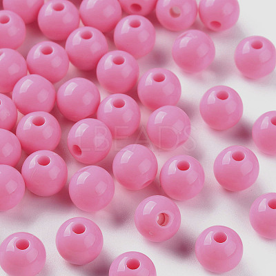 Opaque Acrylic Beads X-MACR-S370-C8mm-A02-1
