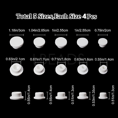 20Pcs 5 Style Silicone Bottle Seal Plug FIND-GF0004-32-1