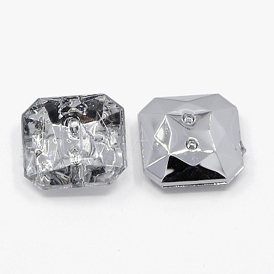 Acrylic Rhinestone Buttons X-BUTT-J007-01-B-1