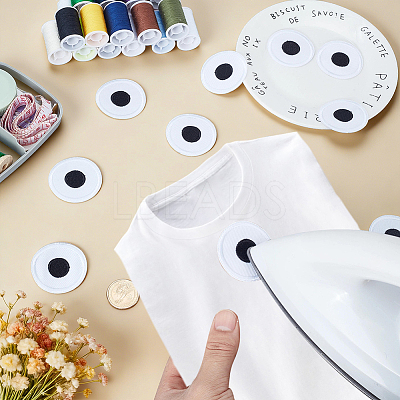 20Pcs Polyester Thread Computerized Embroidery Iron On/Sew On Patches PATC-GA0002-04-1