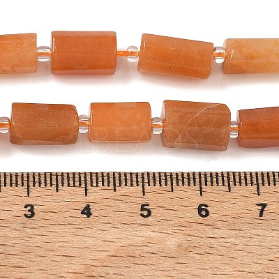 Natural Red Aventurine Beads Strands GG-CBA6A1F-A01-8X12MM-1