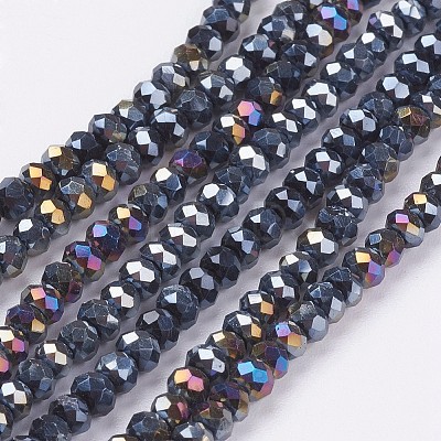 Electroplate Glass Beads Strands LS-EGLA-R048-2mm-02-1