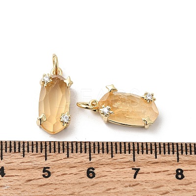 Faceted Natural Citrine Pendants X-KK-Z137-14G-02-1