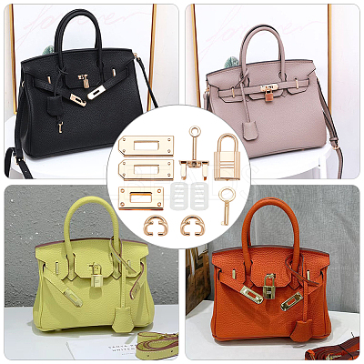 2 Sets Alloy Bag Lock Clasp Set FIND-WR0006-89-1