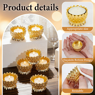 14Pcs Alloy Candle Holders AJEW-WA0004-41-1
