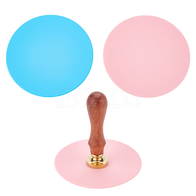 4Pcs 2 Colors Silicone Cup Mat AJEW-CP0004-40-1