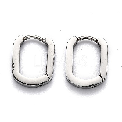 Tarnish Resistant 304 Stainless Steel Huggie Hoop Earrings STAS-J033-11A-P-1