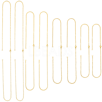 12Pcs 4 Styles 304 Stainless Steel Cable Chain Necklace Making STAS-SC0010-23G-1