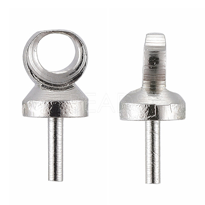 Brass Cup Pearl Peg Bails Pin Pendants KK01-1
