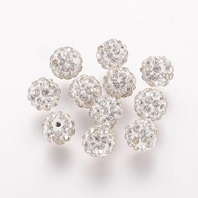 Polymer Clay Rhinestone Beads RB-K050-8mm-C13-1