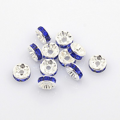 Brass Grade A Rhinestone Spacer Beads RB-A004-13-1