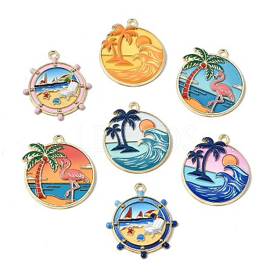 Alloy Enamel Pendants AL-CBA4C3E-03LG-1