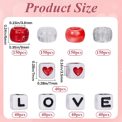 Valentine's Day Theme DIY Beads Kits DIY-SP0002-04-1
