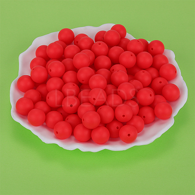 Round Silicone Focal Beads SI-JX0046A-131-1