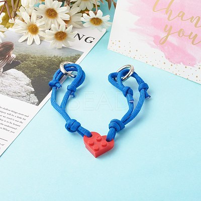 Polyester & Spandex Cord Bracelet Sets BJEW-JB06367-04-1