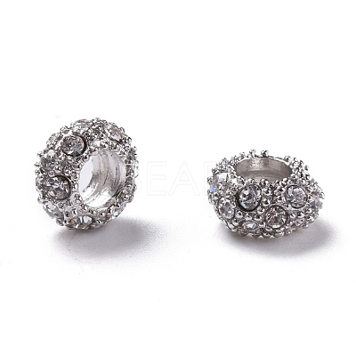Alloy Rhinestone European Beads CPDL-H998-18-1