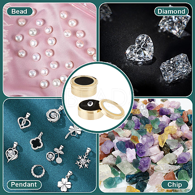 Alloy Loose Diamond Boxes CON-WH0104-11B-G-1