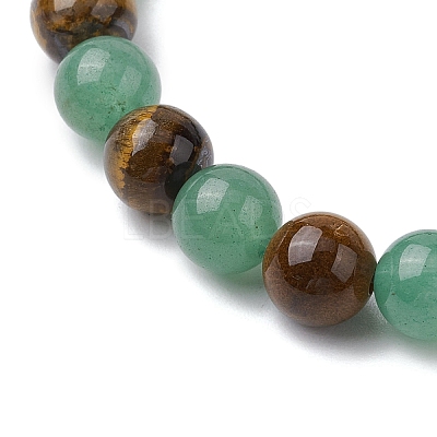 Natural Mixed Gemstone Mixed Gemstone Beads Thread Stretch Bracelets for Women BJEW-JB11253-1