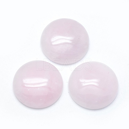 Natural Rose Quartz Cabochons G-E492-A-11-1