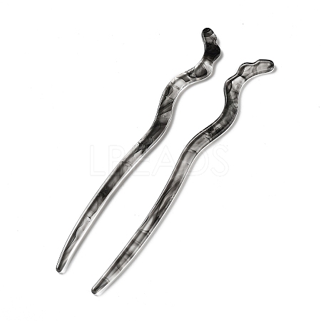 Opaque Acrylic Hair Sticks OHAR-C011-01B-02-1