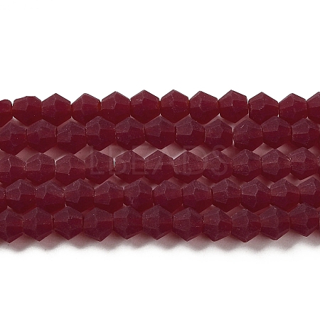 Imitate Austrian Crystal Frosted Glass Beads Strands EGLA-A039-T6mm-MD27-1
