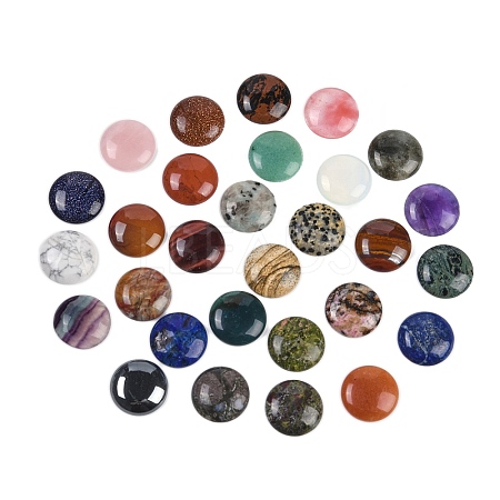 Natural & Synthetic Gemstone Mixed Gemstone Cabochons G-H1596-FR-25mm-A-1