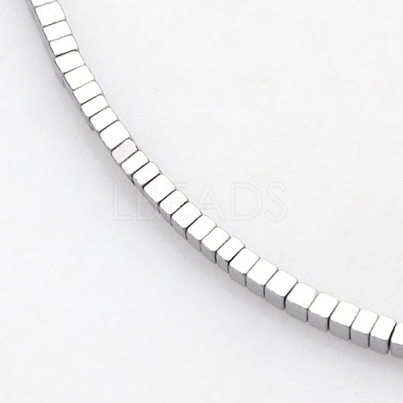 Electroplate Non-magnetic Synthetic Hematite Beads Strands G-J212E-01-1