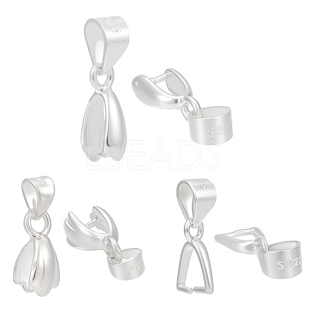 6Pcs 3 Styles 925 Sterling Silver Pendants STER-ME0001-08-1