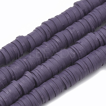 Flat Round Handmade Polymer Clay Bead Spacers LS-CLAY-R067-3.0mm-04-1