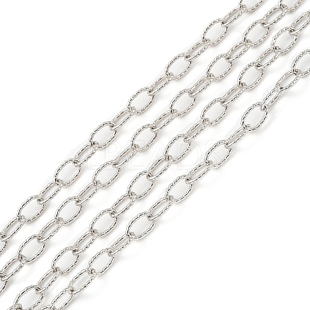 Anti-Tarnish Rhodium Plated 925 Sterling Silver Cable Chains STER-F052-14P-1