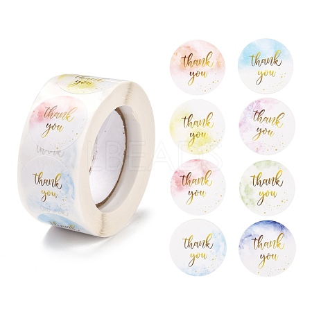 1 Inch Thank You Stickers X-DIY-P037-A01-1