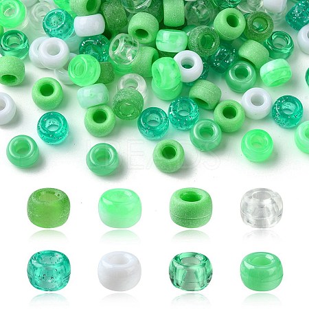 424G 8 Styles Plastic Pearlized Beads KY-FS0001-21C-1